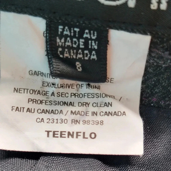 Teenflo  Pencil Skirt Houndstooth Grey Plaid Skirt Size 8 - Picture 10 of 10